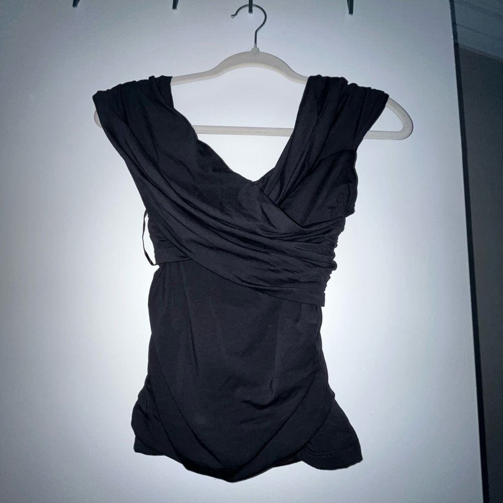 A&F off shoulder ruched top size S